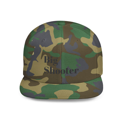 Flat Bill Snapback Hat Big Shooter Adjustable Baseball Cap Streetwear Casual Hat Men Women