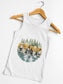 Vintage Retro Forest Trees Unisex Jersey Tank Top, Nature Outdoors Womens Sleeveless Shirt, Casual Summer Graphic Tee