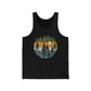 Vintage Retro Forest Trees Unisex Jersey Tank Top, Nature Outdoors Womens Sleeveless Shirt, Casual Summer Graphic Tee