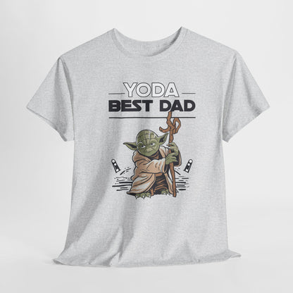 Yoda Best Dad T-Shirt - Unisex Heavy Cotton Tee for Fathers Day, Birthday & Christmas Gifts for Dads