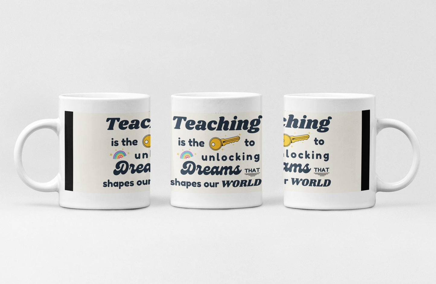 Teacher Coffee Mug, Black 11oz & 15oz, Great Gift for Educators, Inspirational Teacher Present, Classroom Tea Cup