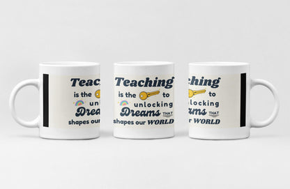 Teacher Coffee Mug, Black 11oz & 15oz, Great Gift for Educators, Inspirational Teacher Present, Classroom Tea Cup