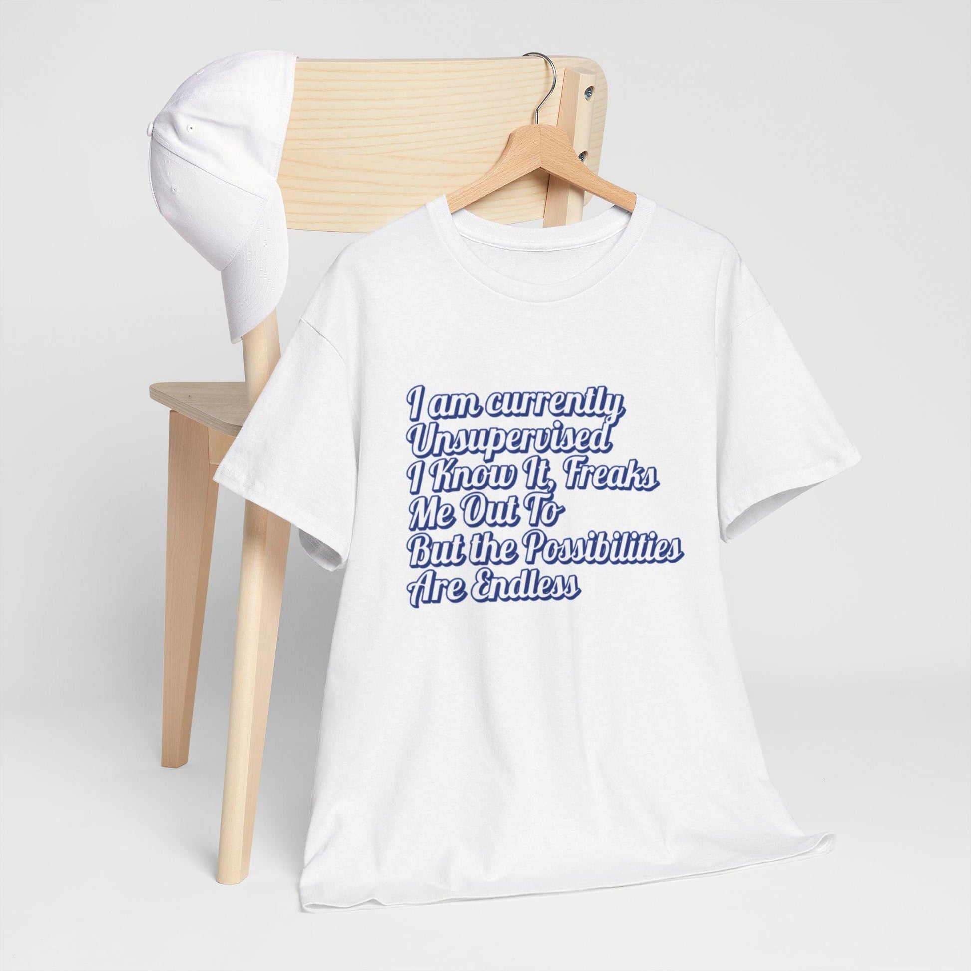 Men's Funny I Am Currently Unsupervised T-Shirt  Hilarious Birthday Gift for Him, Unisex Heavy Cotton Tee - Toddcraft
