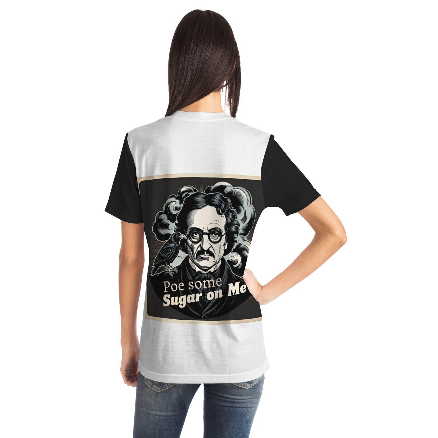 Edgar Allan Poe T-Shirt - Edgy Poe Some Sugar on Me Graphic Tee, Literary Gift, Dark Humor Shirt, Gothic Style Casual Wear - Toddcraft