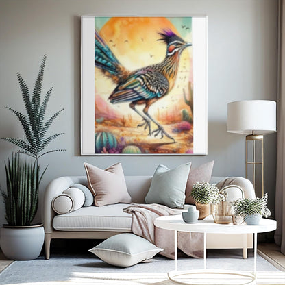 Arizona Desert Wall Decals with Roadrunner State Bird  Southwest Landscape Stickers for Home Décor & Nursery