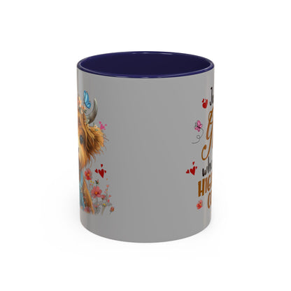Highland Cow Coffee Mug for Women, Just a Girl Who Loves Highland Cows, Accent 11oz & 15oz Tea Cup Gift - Toddcraft