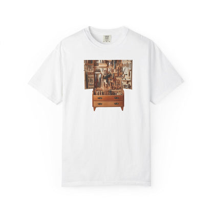 Tool Chest Carpenter T-Shirt Unisex Garment-Dyed Shirt Great Gift for Woodworkers Grandpa Father Son Remodel Expert - Toddcraft