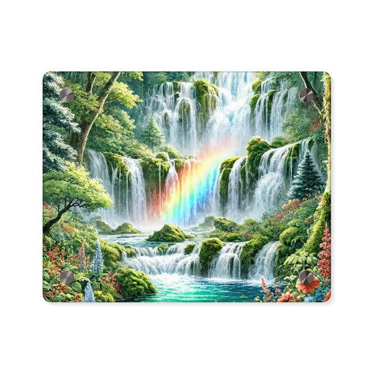 Serene Waterfall Painting  Peaceful Landscape Acrylic Wall Art Panels for Tranquil Home Decor - Toddcraft