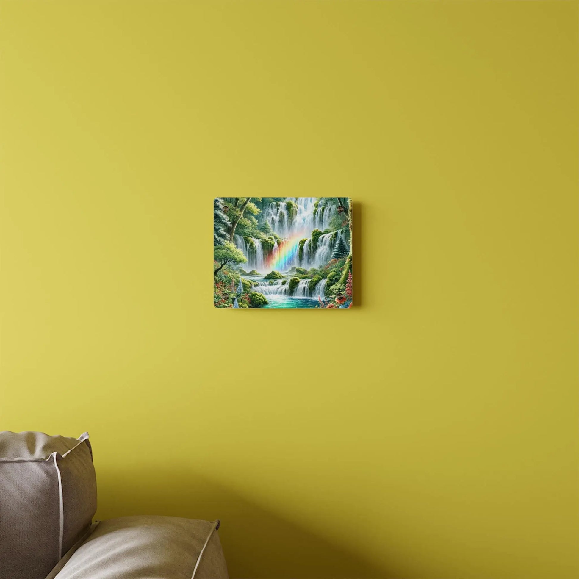 Serene Waterfall Painting  Peaceful Landscape Acrylic Wall Art Panels for Tranquil Home Decor - Toddcraft