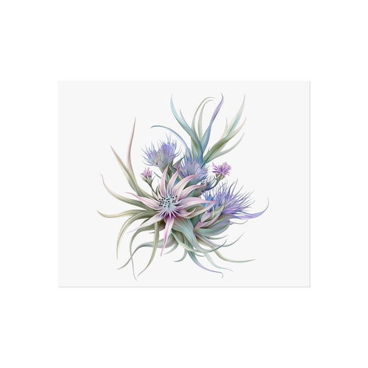 Botanical Thistle Wall Art  Stylized Spiky Flower Head Print for Home Decor, Fine Art Poster, Nature-Inspired Artwork - Toddcraft