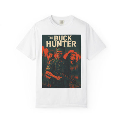 The Buck Hunter Graphic Unisex Garment-Dyed T-Shirt  Outdoorsmen Survivalist Hunting Shirt, Deer Hunter Gift, Nature Adventure Tee