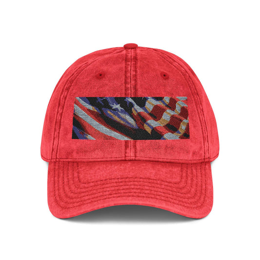 Vintage America Flag Cap Embroidery, USA Hat, Memorial Day Patriotic Baseball Hat, Retro USA Flag Embroidered Dad Hat - Toddcraft
