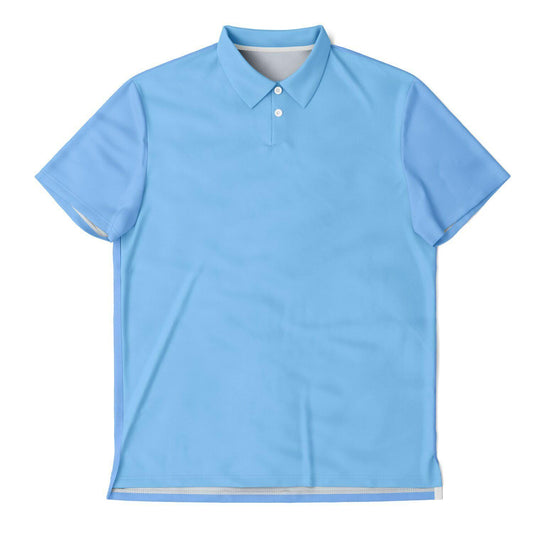 Blue Polo Shirt AOP All-Over Print Custom Casual Short Sleeve Top Stylish Summer Tee