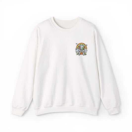 cute colorful puppy rainbow of colors Unisex Heavy Blend Crewneck Sweatshirt - Toddcraft