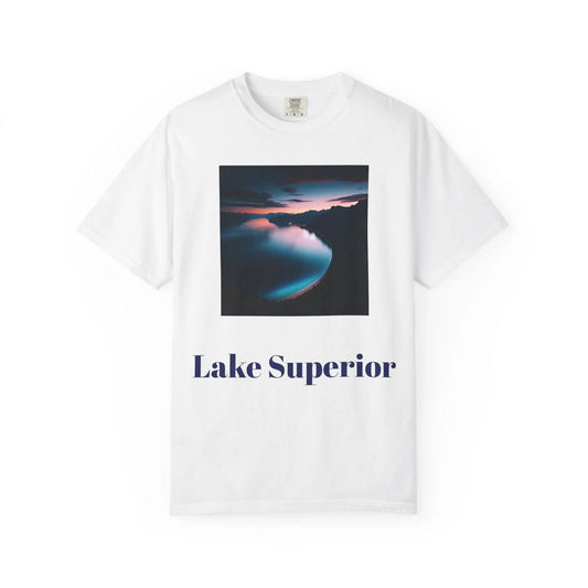 Lake Superior Unisex Garment-Dyed T-Shirt  Great Lakes Vintage Tee, Outdoor Adventure Shirt, Nature Lover Gift, Retro Scenic Graphic - Toddcraft
