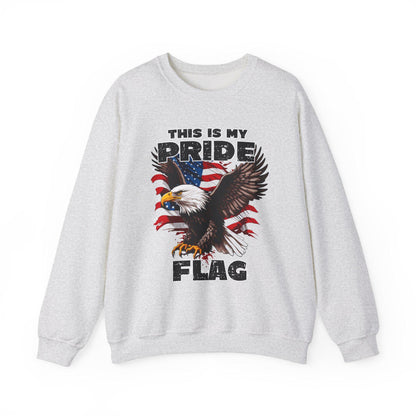 USA Pride Flag Sweatshirt Patriotic 4th of July Crewneck Red White Blue Independence Day Stars Unisex Heavy Blend