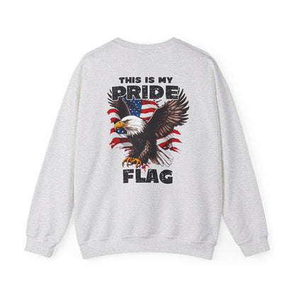 USA Pride Flag Sweatshirt Patriotic 4th of July Crewneck Red White Blue Independence Day Stars Unisex Heavy Blend