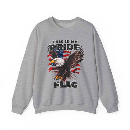 USA Pride Flag Sweatshirt Patriotic 4th of July Crewneck Red White Blue Independence Day Stars Unisex Heavy Blend
