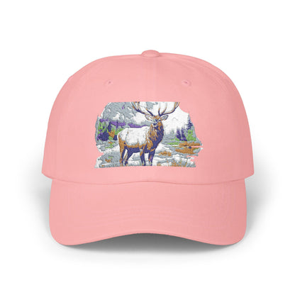 Elk Mountains Dad Cap - Classic Hunter Hat, Nature Lover Gifts, Outdoorsman Snapback, Forest Wildlife Adjustable Baseball Cap