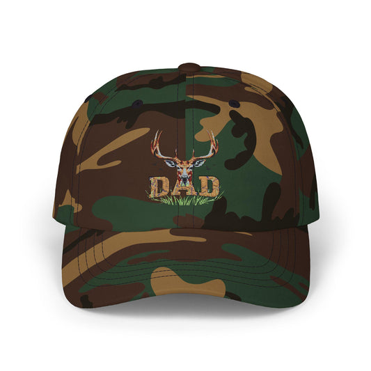 Dad Cap with Antler Embroidery - Classic Adjustable Hat for Outdoor, Hunting & Casual Wear, Perfect Gift for Men and Nature Lovers