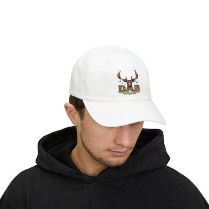Dad Cap with Antler Embroidery - Classic Adjustable Hat for Outdoor, Hunting & Casual Wear, Perfect Gift for Men and Nature Lovers