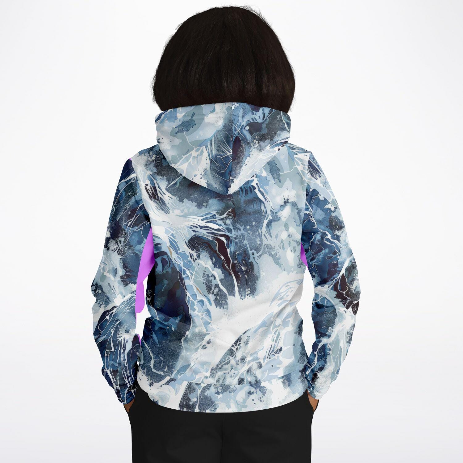 Ocean Waves Athletic Hoodie AOP - Lightweight All-Over Print Sweatshirt for Running & Gym - Toddcraft