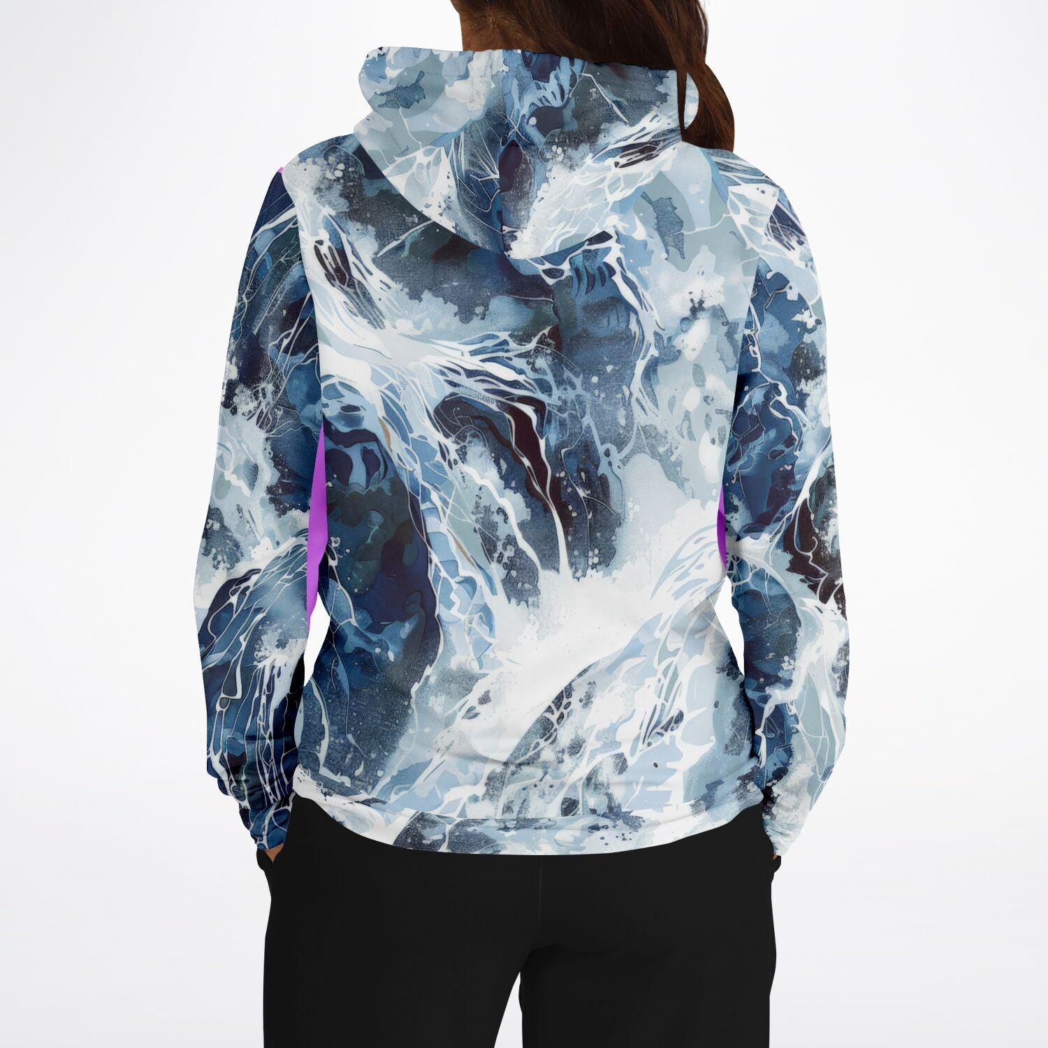 Ocean Waves Athletic Hoodie AOP - Lightweight All-Over Print Sweatshirt for Running & Gym - Toddcraft