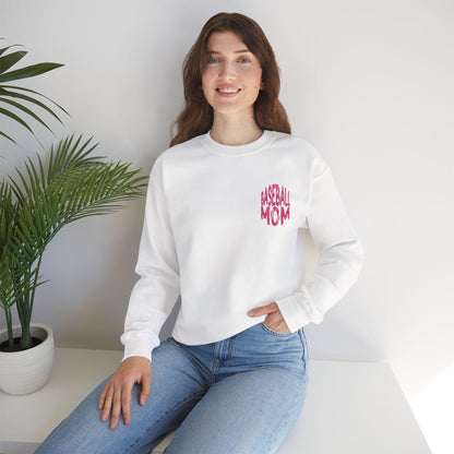Baseball Mom Sweatshirt Unisex Heavy Blend Crewneck Baseball Mom Gift Soft Cozy Pullover Sports Fan Apparel - Toddcraft