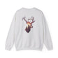 Elk Head Sweatshirt with Large Antlers Forest Background, Gift for Hunters  Nature Lovers, Unisex Heavy Blend Crewneck