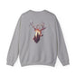 Elk Head Sweatshirt with Large Antlers Forest Background, Gift for Hunters  Nature Lovers, Unisex Heavy Blend Crewneck
