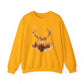 Elk Head Sweatshirt with Large Antlers Forest Background, Gift for Hunters  Nature Lovers, Unisex Heavy Blend Crewneck