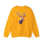 Elk Head Sweatshirt with Large Antlers Forest Background, Gift for Hunters  Nature Lovers, Unisex Heavy Blend Crewneck