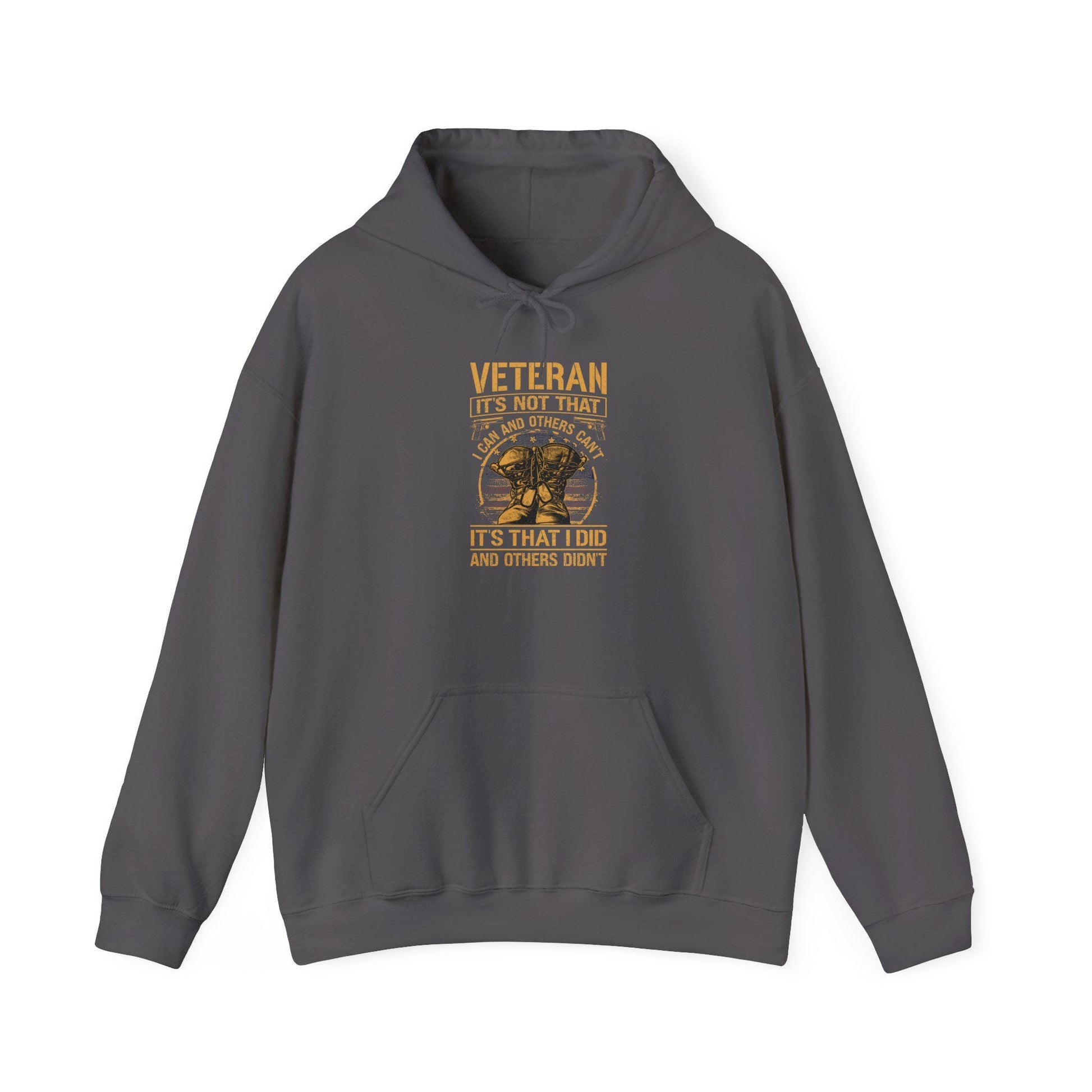 Veteran Hoodie Patriotic Unisex Garment-Dyed Hoodie Military Gift for Dad Grandpa Son Daughter It's Not That I Couldn't hoodie - Toddcraft