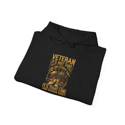 Veteran Hoodie Patriotic Unisex Garment-Dyed Hoodie Military Gift for Dad Grandpa Son Daughter It's Not That I Couldn't hoodie - Toddcraft