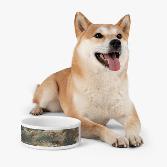 Camouflage Pet Bowl - Durable Non-Slip Dog  Cat Food Dish, Outdoor-Friendly Water & Food Bowl for Pets