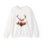 Elk Head Sweatshirt with Large Antlers Forest Background, Gift for Hunters  Nature Lovers, Unisex Heavy Blend Crewneck