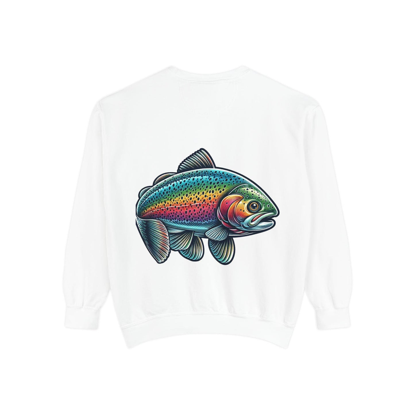 Colorful Rainbow Fish Unisex Sweatshirt, Eco-friendly Apparel, Casual Wear, Fishing Gift, Outdoor Lover's Fashion