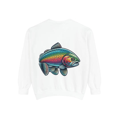 Colorful Rainbow Fish Unisex Sweatshirt, Eco-friendly Apparel, Casual Wear, Fishing Gift, Outdoor Lover's Fashion
