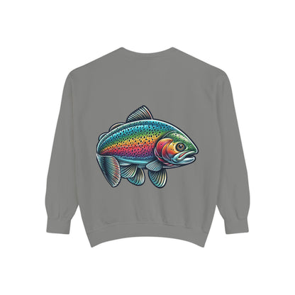 Colorful Rainbow Fish Unisex Sweatshirt, Eco-friendly Apparel, Casual Wear, Fishing Gift, Outdoor Lover's Fashion