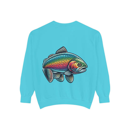 Colorful Rainbow Fish Unisex Sweatshirt, Eco-friendly Apparel, Casual Wear, Fishing Gift, Outdoor Lover's Fashion