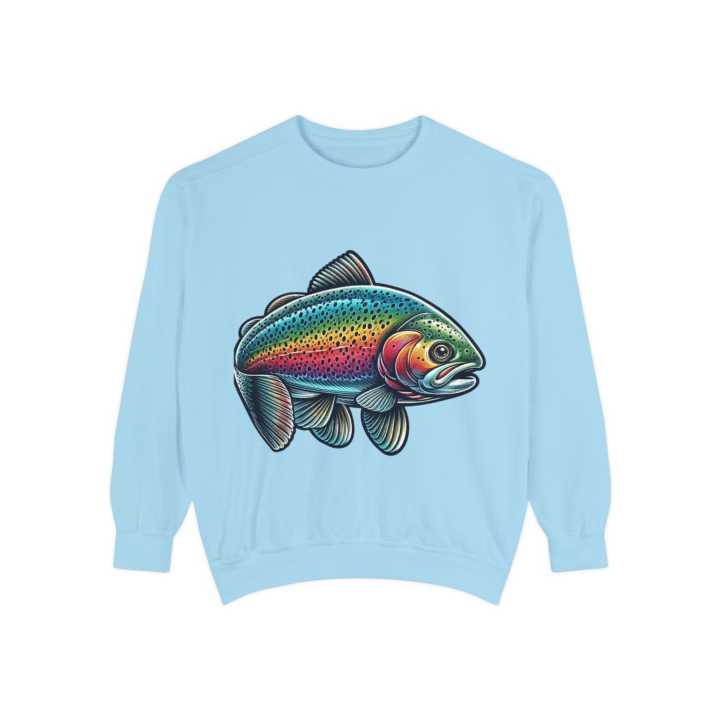 Colorful Rainbow Fish Unisex Sweatshirt, Eco-friendly Apparel, Casual Wear, Fishing Gift, Outdoor Lover's Fashion