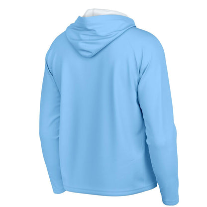 Men's Long Sleeve Hooded Performance Shirt - Lightweight Moisture-Wicking AOP Activewear Top