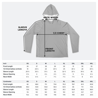 Men's Long Sleeve Hooded Performance Shirt - Lightweight Moisture-Wicking AOP Activewear Top