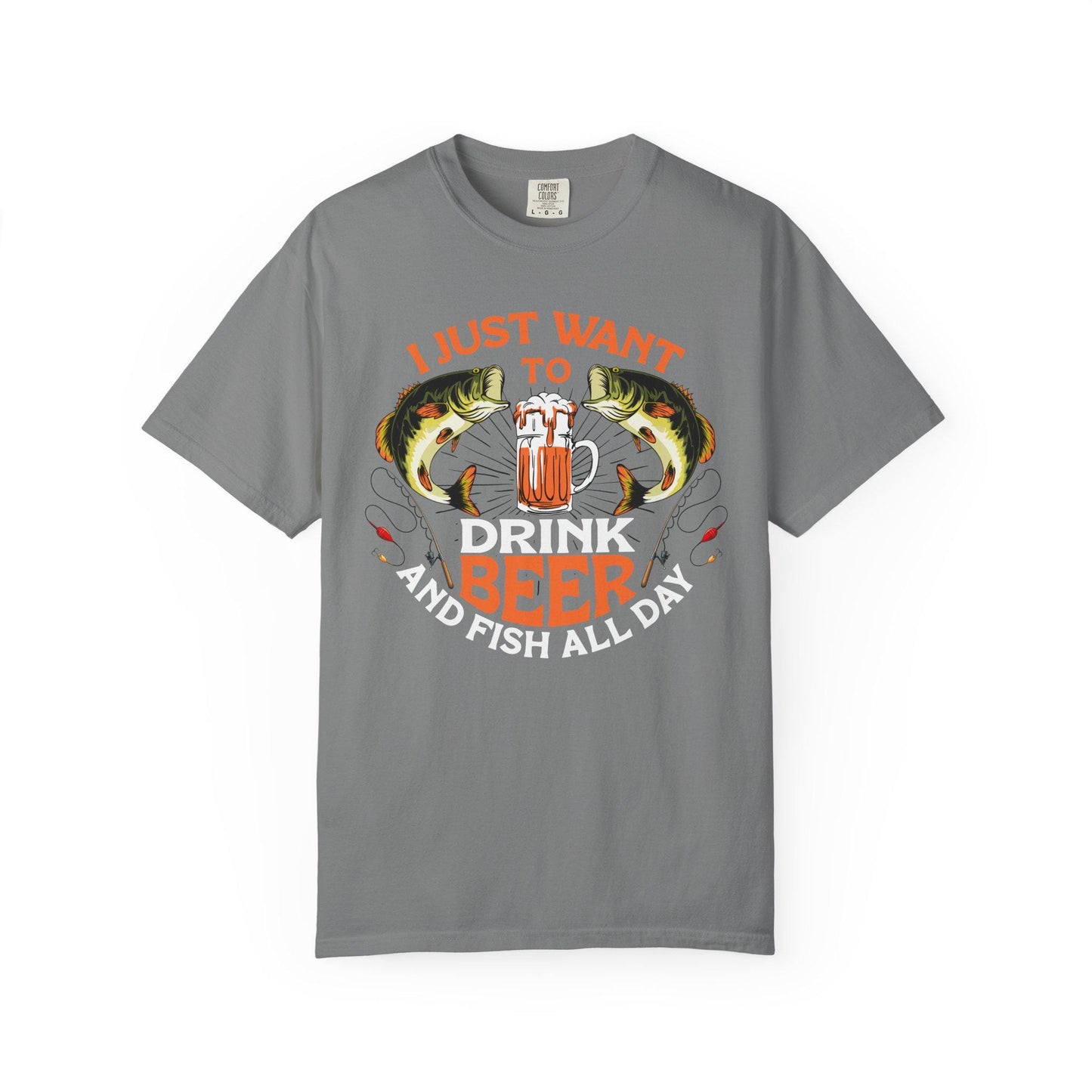 Fishing Enthusiast T-Shirt, I Just Want to Beer Tee, Gifts for Fishermen, Beer Lover's Apparel, Outdoor Adventure Shirt, Funny Fishing