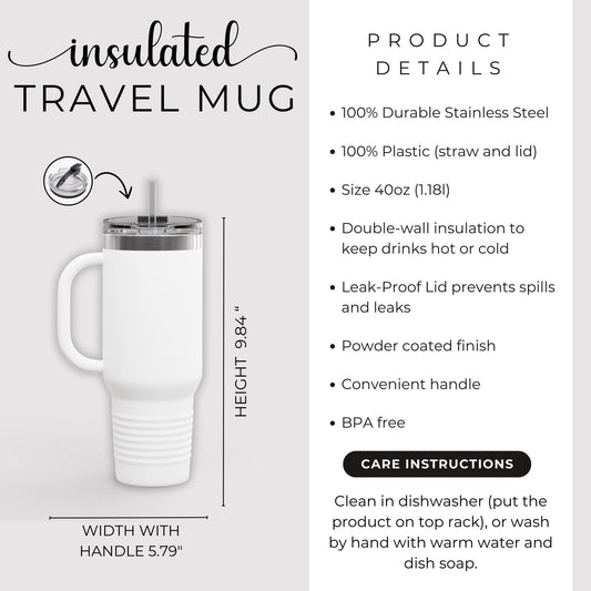 Scenic Insulated Travel Mug | 40oz Adventure Cup, Outdoor Drinkware, Nature Lover Gift, Eco-Friendly Travel Mug, Summer Picnic Essential
