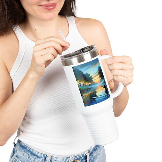 Scenic Insulated Travel Mug | 40oz Adventure Cup, Outdoor Drinkware, Nature Lover Gift, Eco-Friendly Travel Mug, Summer Picnic Essential