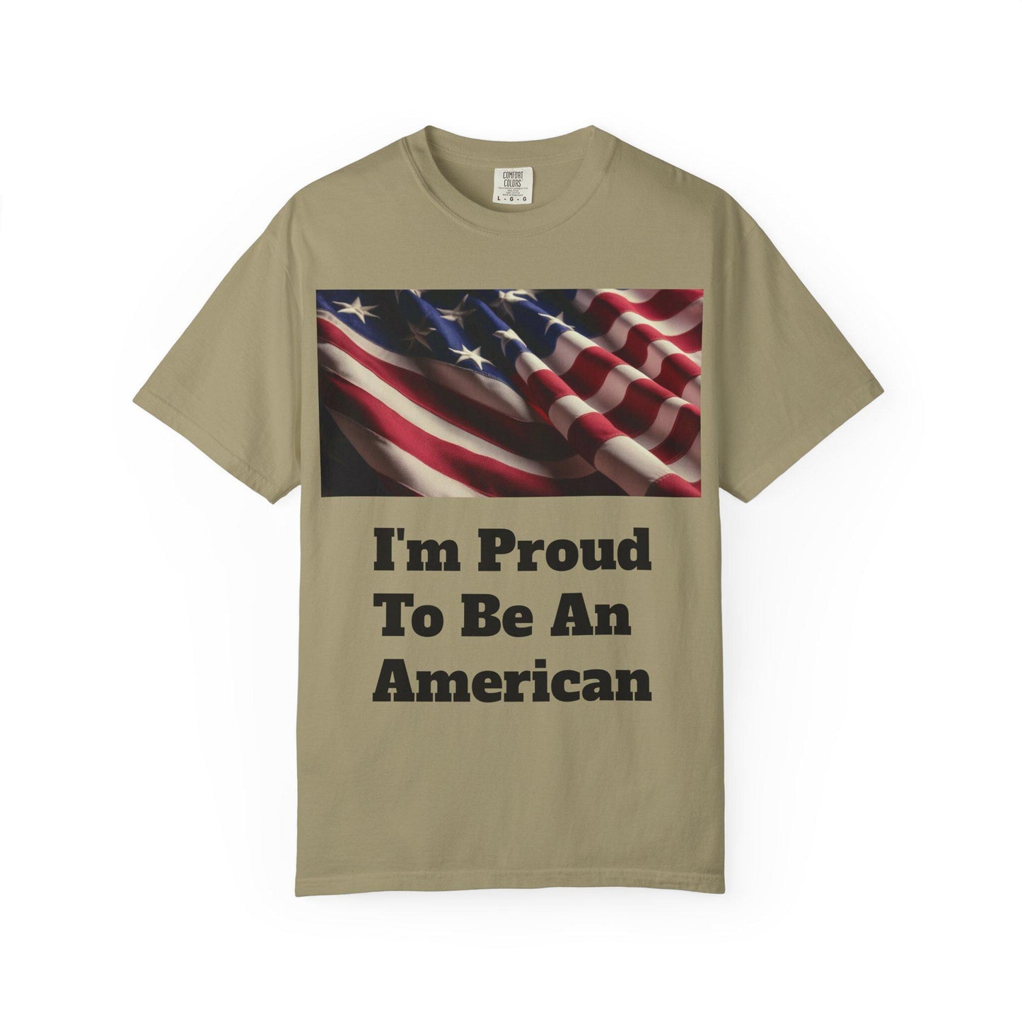 American Flag Unisex T-Shirt Patriotic Independence Day Shirt Garment-Dyed Proud to Be American Tee