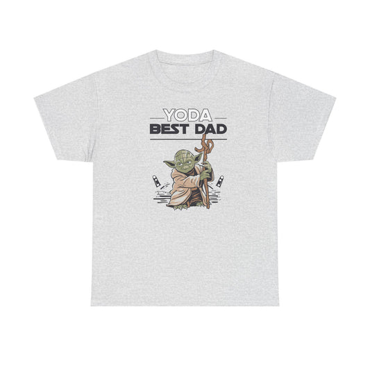 Yoda Best Dad T-Shirt - Unisex Heavy Cotton Tee for Fathers Day, Birthday & Christmas Gifts for Dads