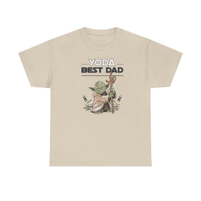 Yoda Best Dad T-Shirt - Unisex Heavy Cotton Tee for Fathers Day, Birthday & Christmas Gifts for Dads