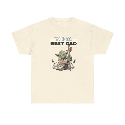 Yoda Best Dad T-Shirt - Unisex Heavy Cotton Tee for Fathers Day, Birthday & Christmas Gifts for Dads